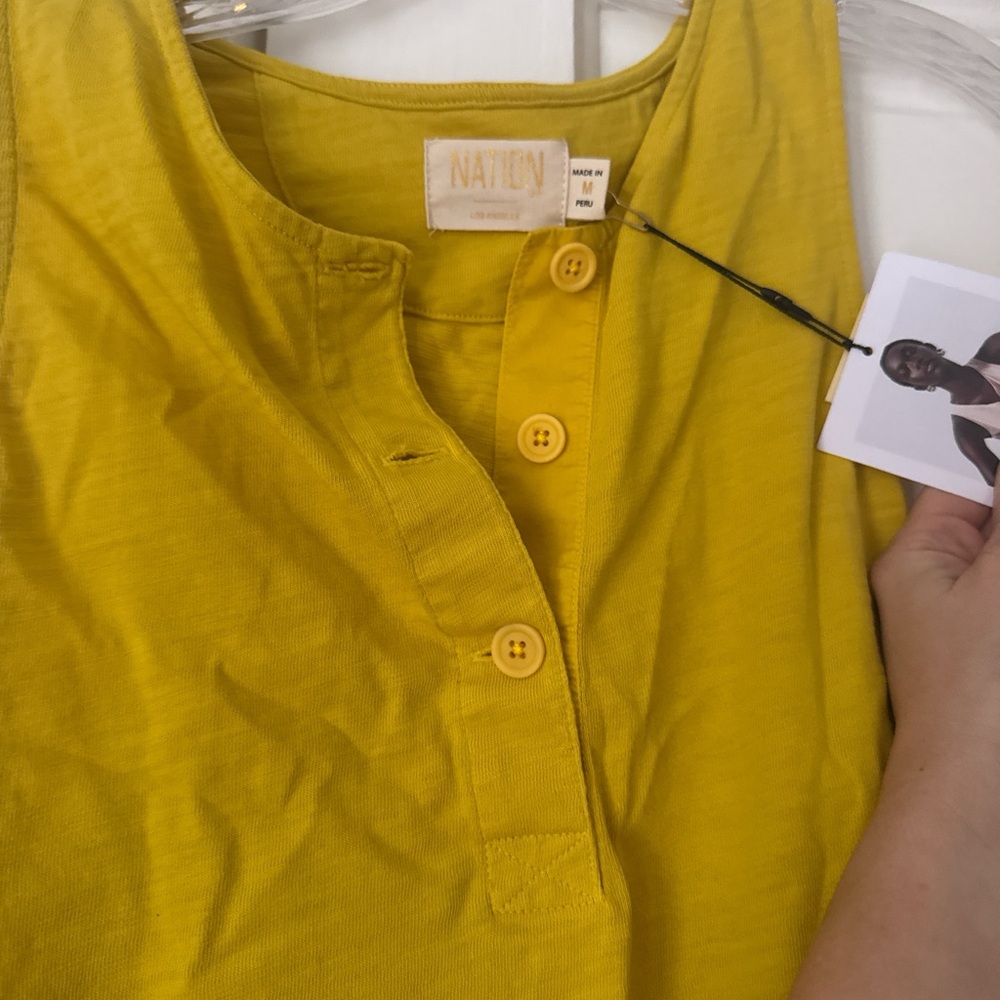 Nation LTD Mustard Crop Top - Picture 2 of 3